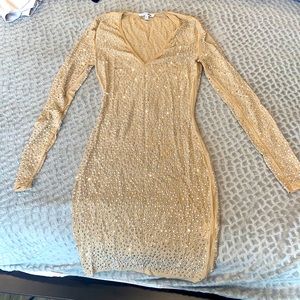 Sexy sheer studded dress